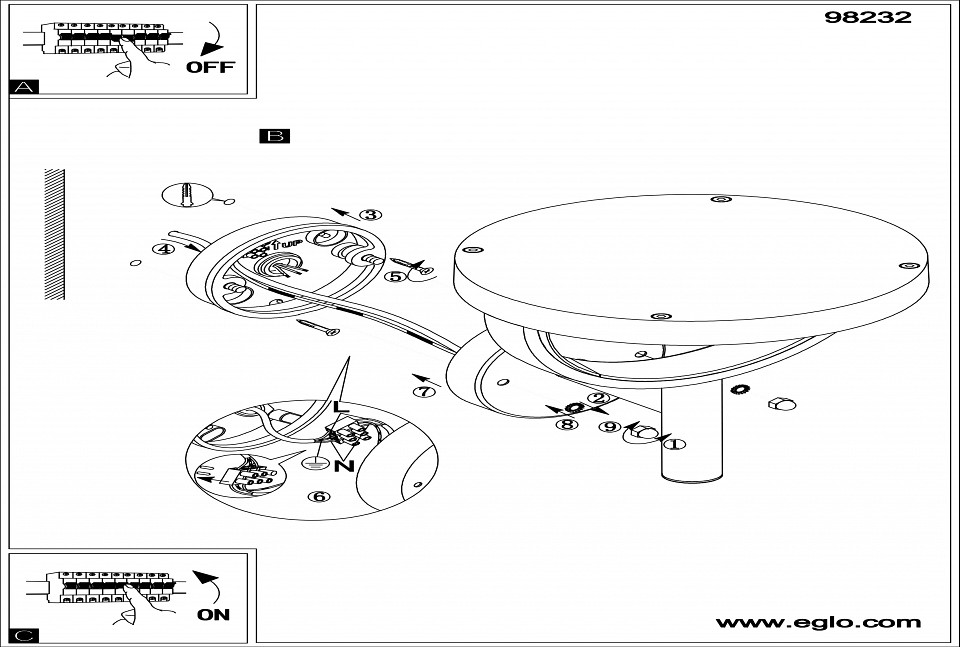Светильник на штанге eglo francari 98232