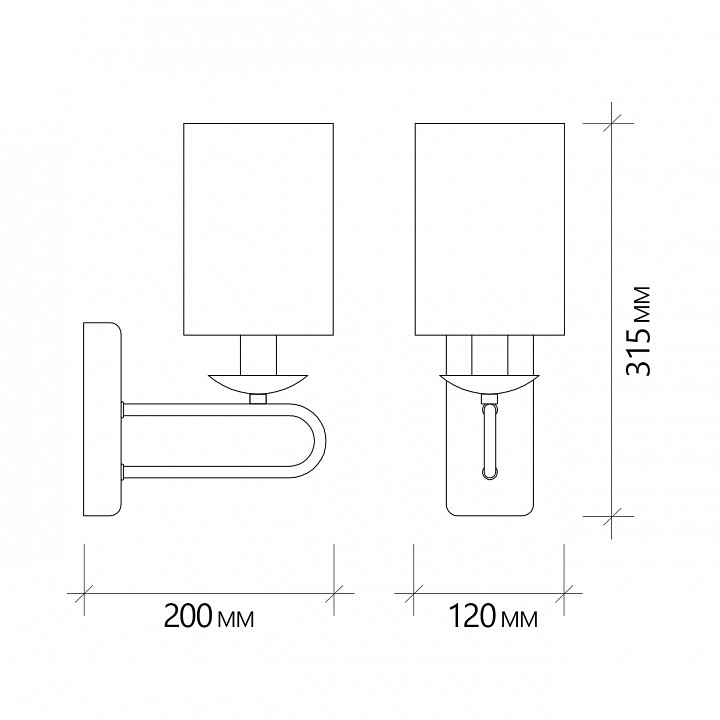 Бра escada eclipse 10166/1a chrome