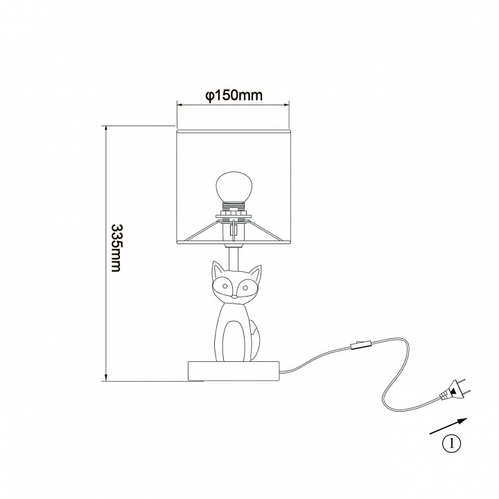 Настольная лампа декоративная escada animal 10166/l fox