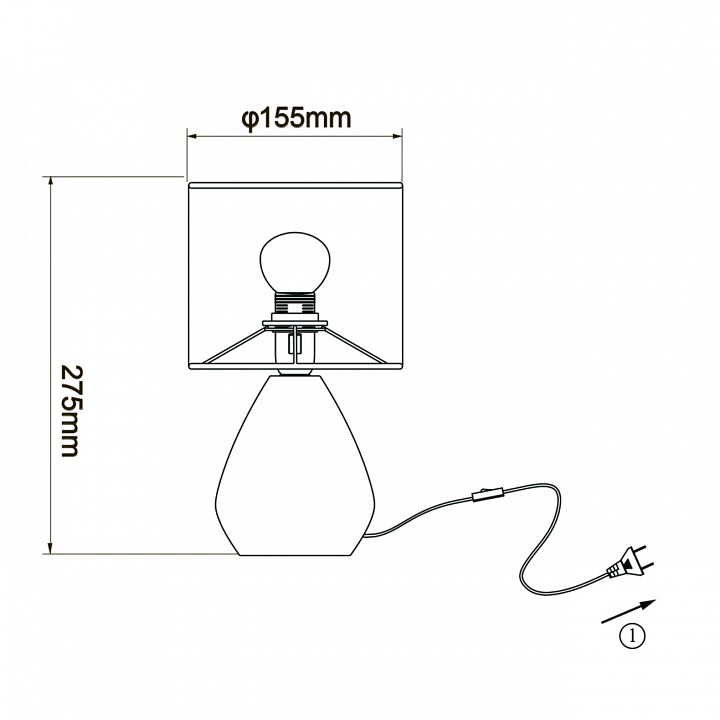 Настольная лампа декоративная escada  10168/l grey