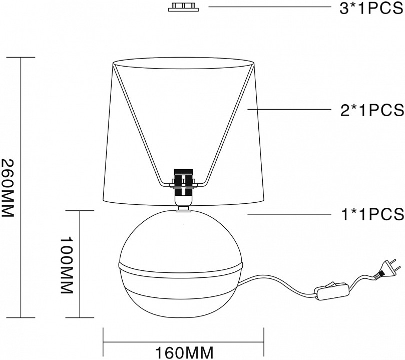 Настольная лампа декоративная escada nymph 10169/l brown