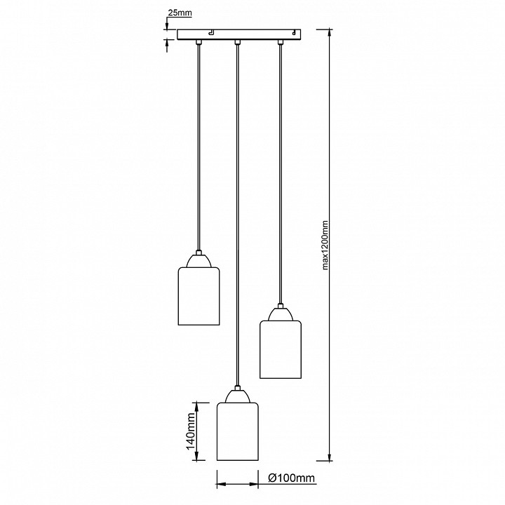 Подвесной светильник escada storm 10179/3s