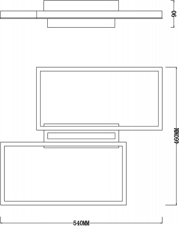 Накладной светильник escada scales 10209/2led black