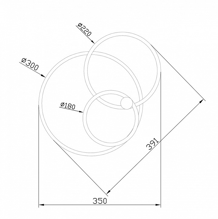Светильник на штанге escada contour 10213/2led bl chrome
