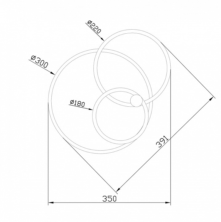 Светильник на штанге escada contour 10213/2led bl white