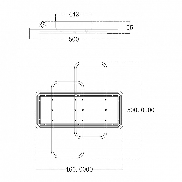 Потолочная люстра escada space 10215/s led