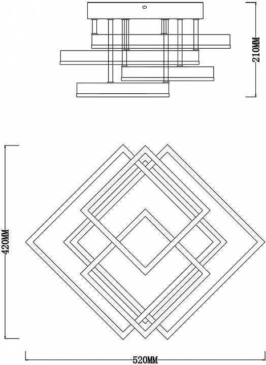 Потолочная люстра escada union 10229/4led white