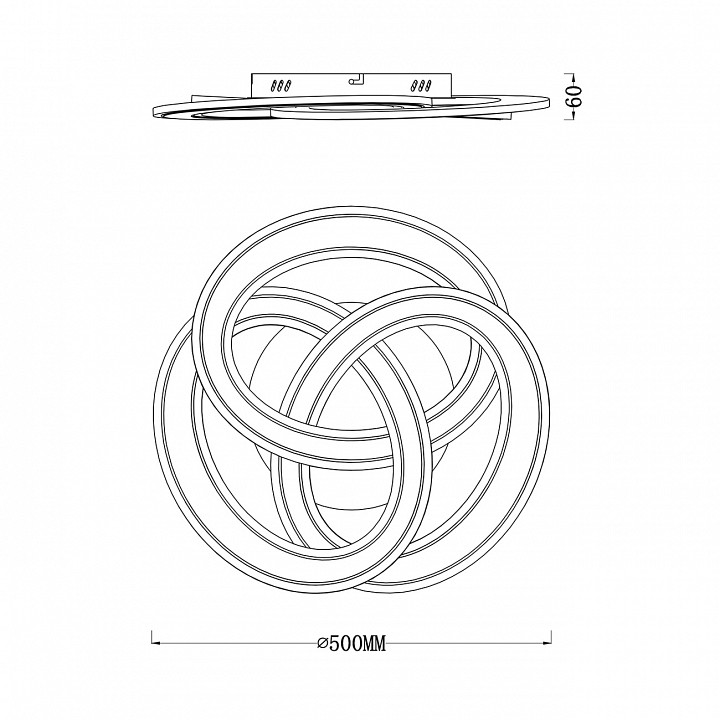 Потолочная люстра escada quant 10243/3led