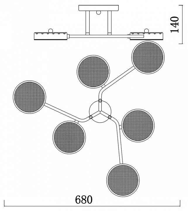 Люстра на штанге escada 10295 10273/6led