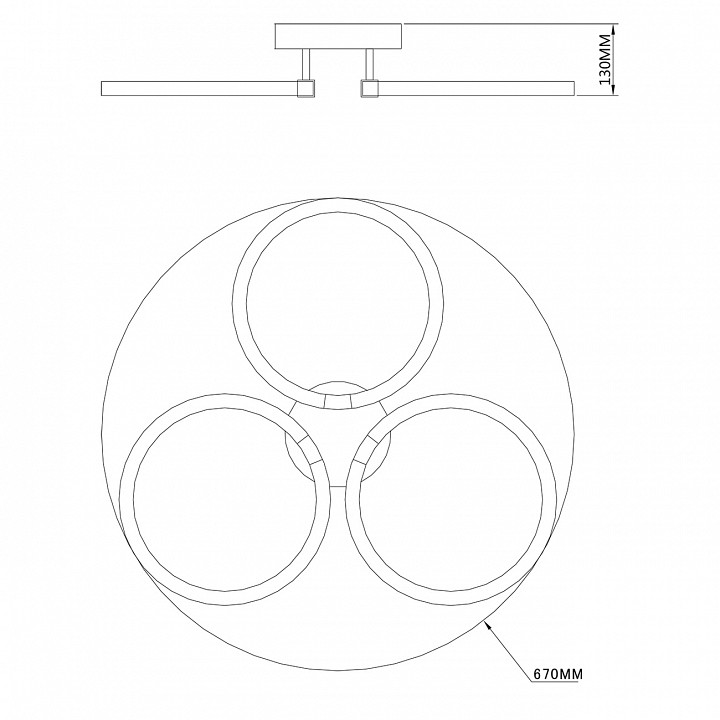 Потолочная люстра escada tube 10279/3led