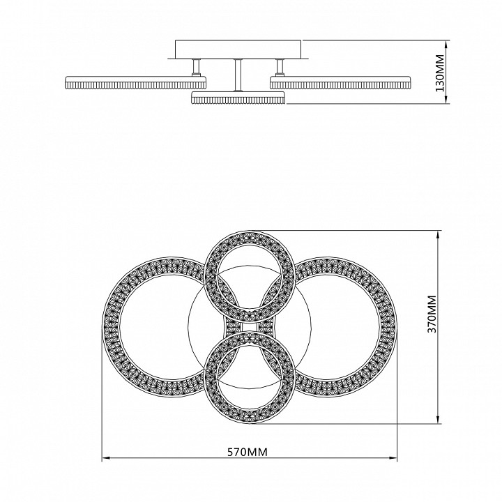 Потолочная люстра escada alunit 10281/4led