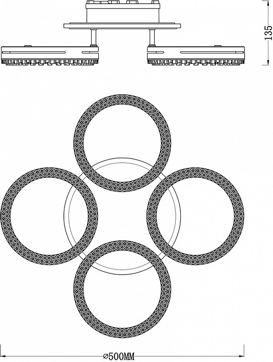 Потолочная люстра escada fianit 10282/4led