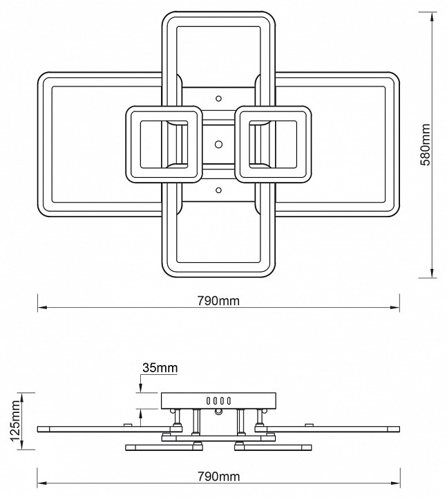 Потолочная люстра escada plain 10286/6led