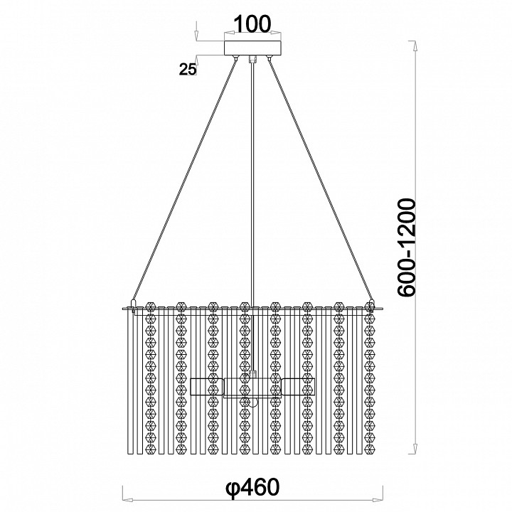 Подвесная люстра escada astley 2104/6s