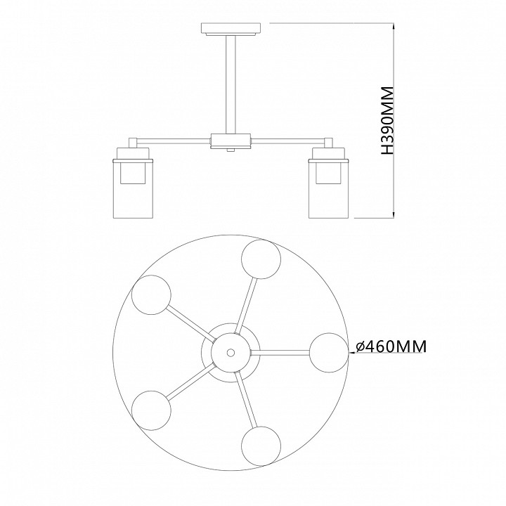 Люстра на штанге escada dinasty 2118/5p