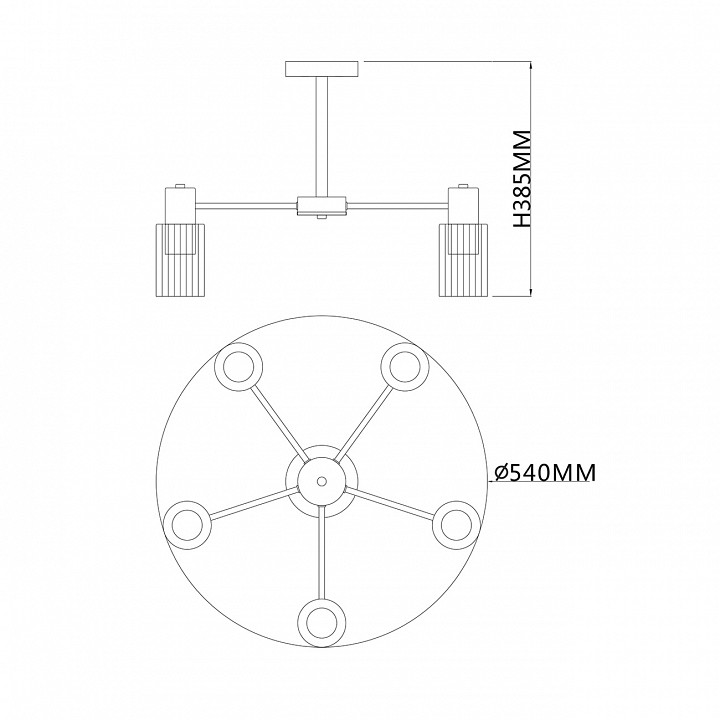 Люстра на штанге escada diversity 2120/5p gold