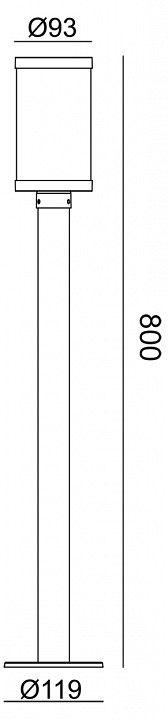 Наземный низкий светильник escada urban 30003g/02