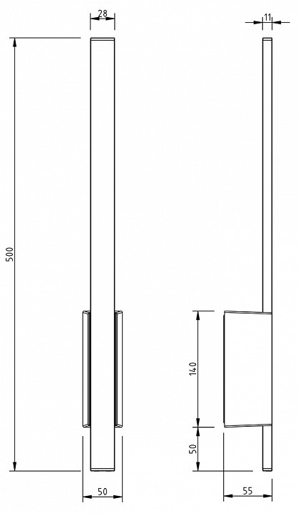 Светильник на штанге escada 30009 30009w/01led
