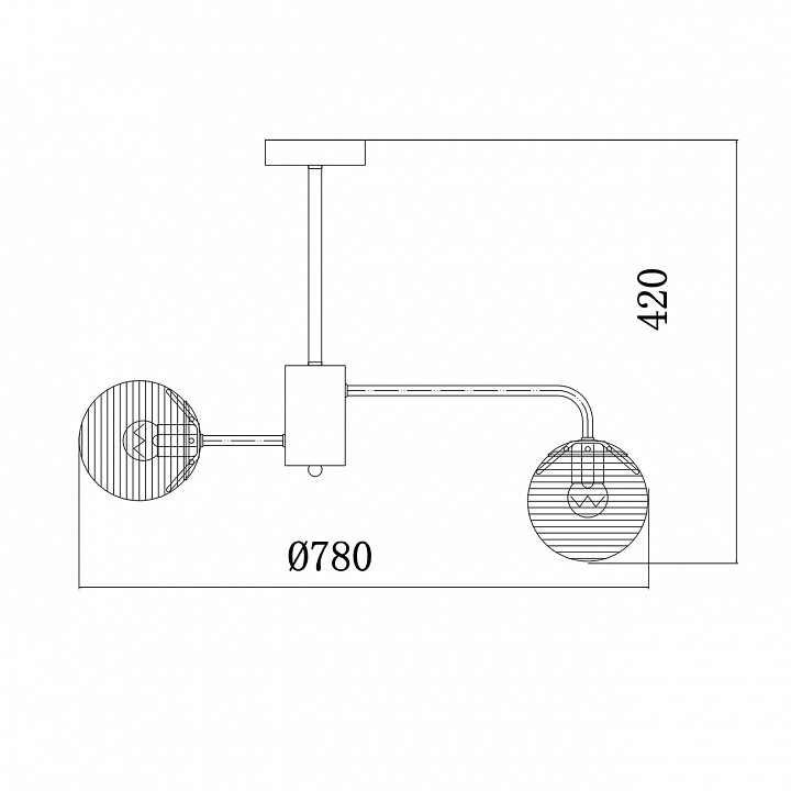 Люстра на штанге escada twilight 646/8p