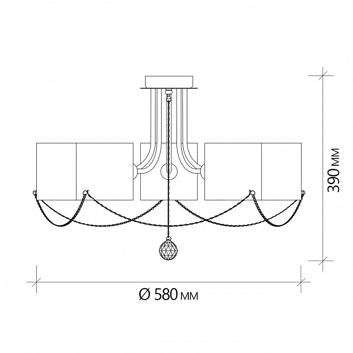 Люстра на штанге escada intense 683/5p