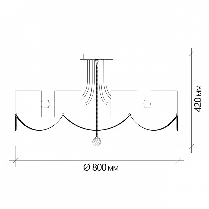Люстра на штанге escada intense 683/8p