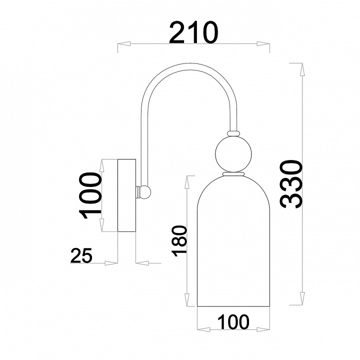 Бра escada ode 686/1a chrome