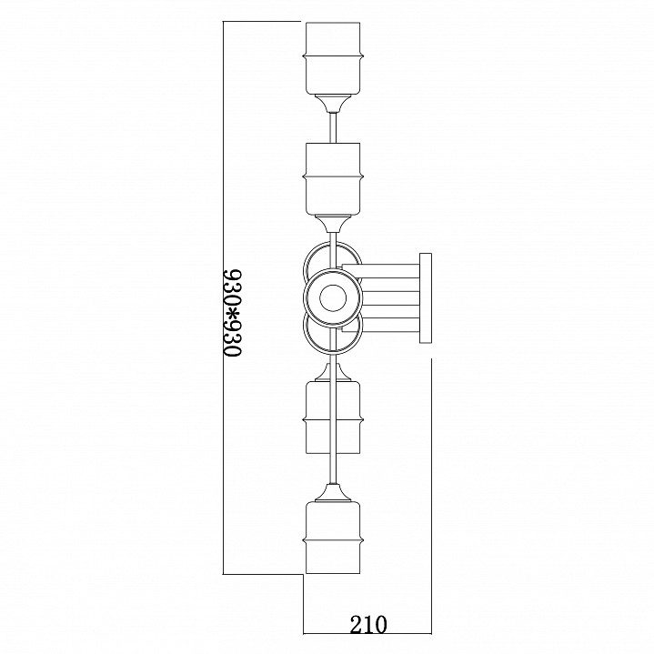 Потолочная люстра escada mondrian 699/8p