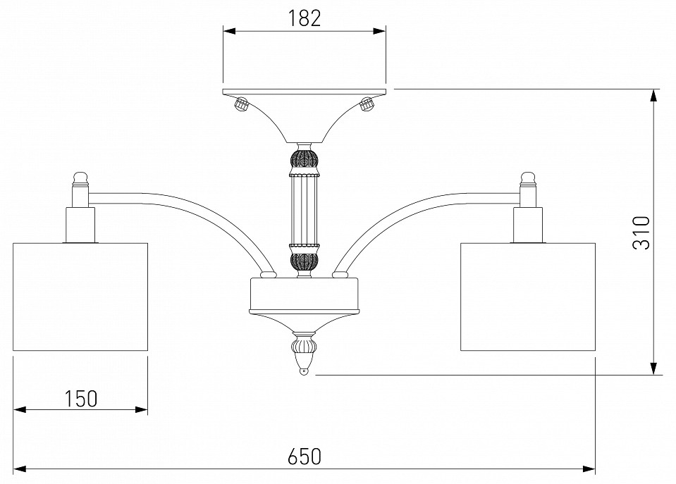 Люстра на штанге eurosvet adagio 60080/5 сатин-никель