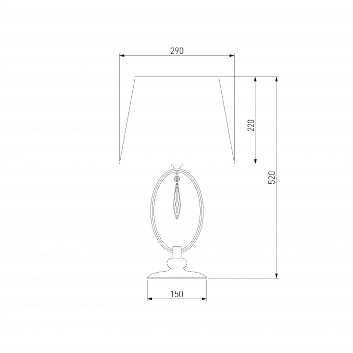 Настольная лампа декоративная eurosvet madera 01055/1 хром/прозрачный хрусталь strotskis