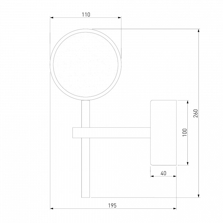Бра eurosvet monica 90173/1 хром 5w