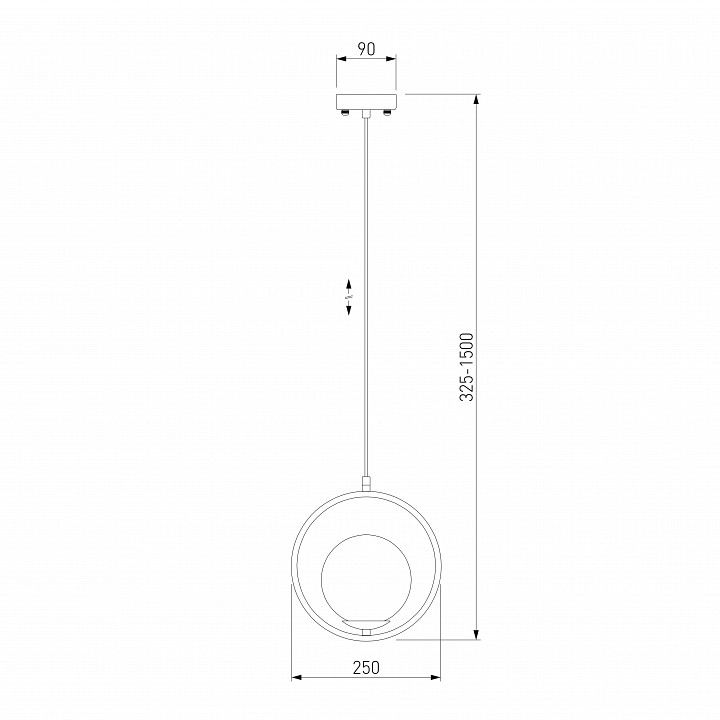 Подвесной светильник eurosvet ringo 50089/1 золото