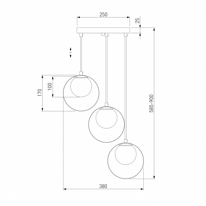Подвесной светильник eurosvet dublin 50205/3 черный/бронза