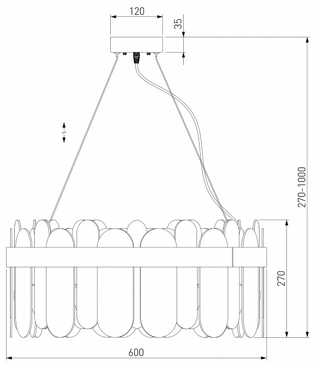 Подвесной светильник bogate's conte 333/8
