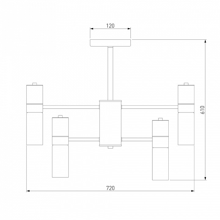 Люстра на штанге eurosvet tesoro 70125/8 черный
