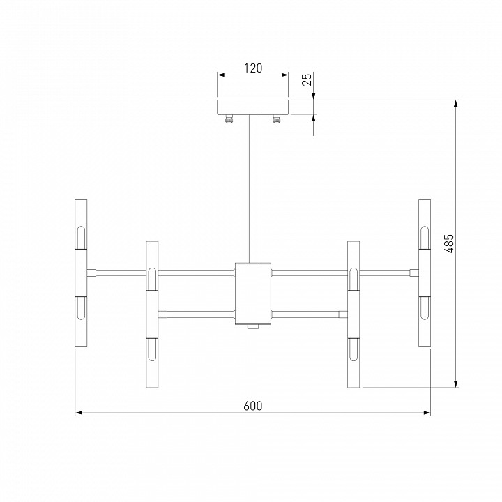 Люстра на штанге bogate's bastone 345 smart