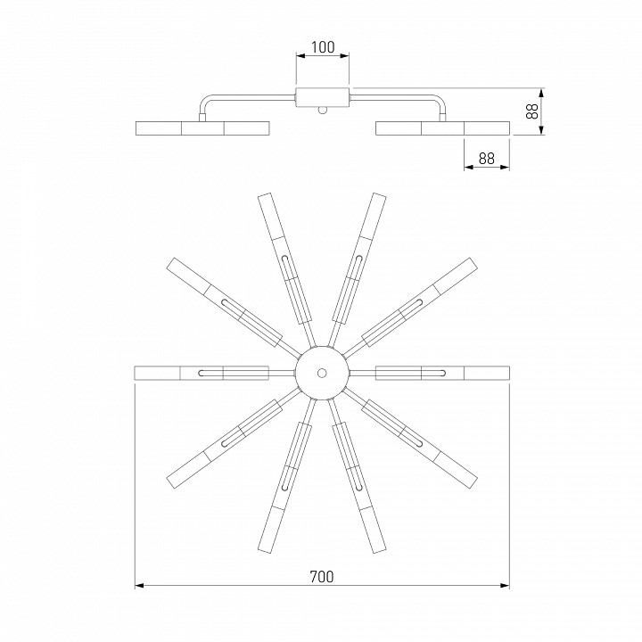 Потолочная люстра bogate's bastone 347 smart