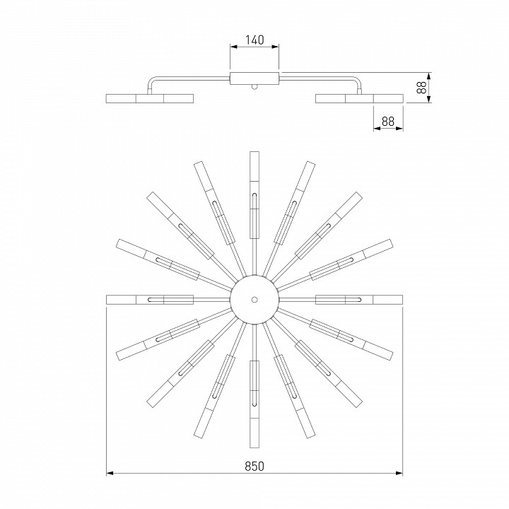 Потолочная люстра bogate's bastone 348 smart
