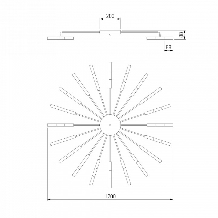 Потолочная люстра bogate's bastone 349 smart