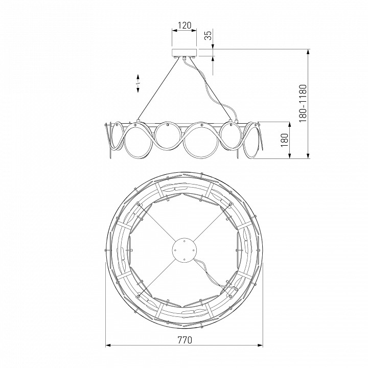 Подвесной светильник bogate's galicia 354/8 smart
