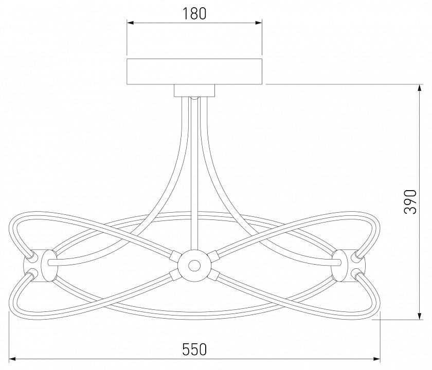 Потолочная люстра eurosvet petto 90246/6 хром smart