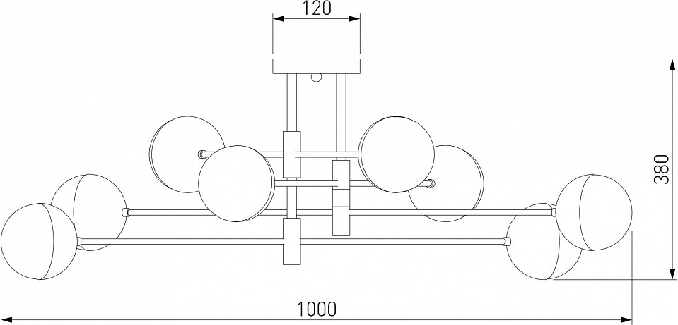 Потолочная люстра eurosvet nuvola 70129/8 латунь