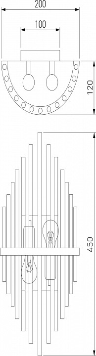 Накладной светильник bogate's allure 355/2 хром