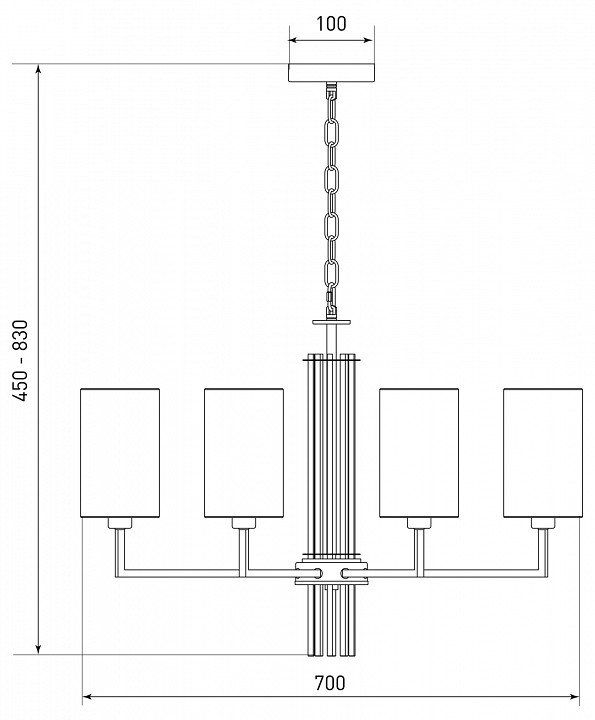 Подвесная люстра eurosvet soffio 60134/8 никель