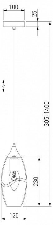 Подвесной светильник eurosvet lotus 50222/1 зеленый