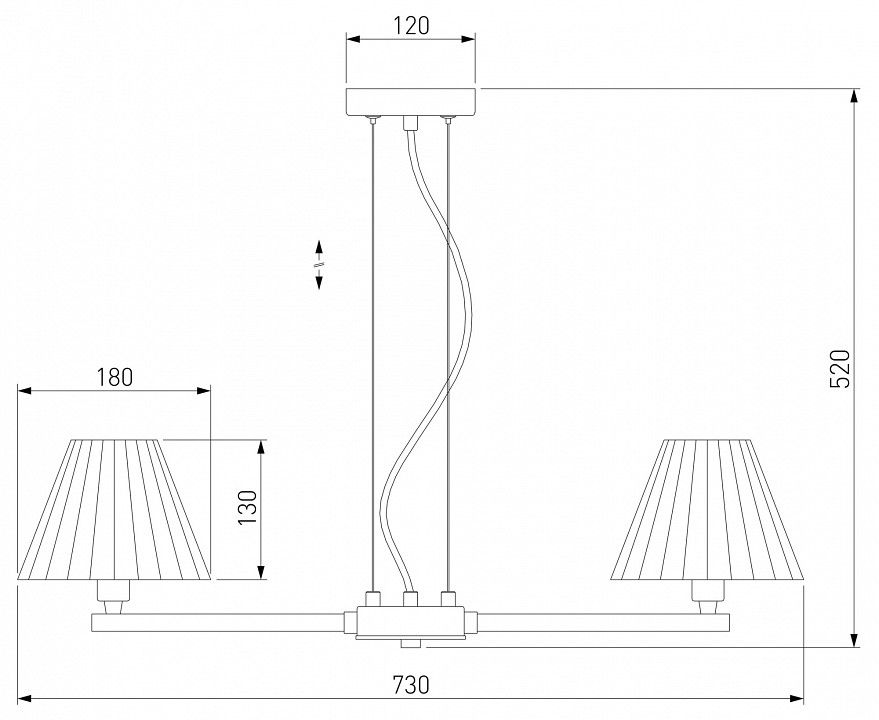 Подвесная люстра eurosvet peony 60136/6 хром/серый