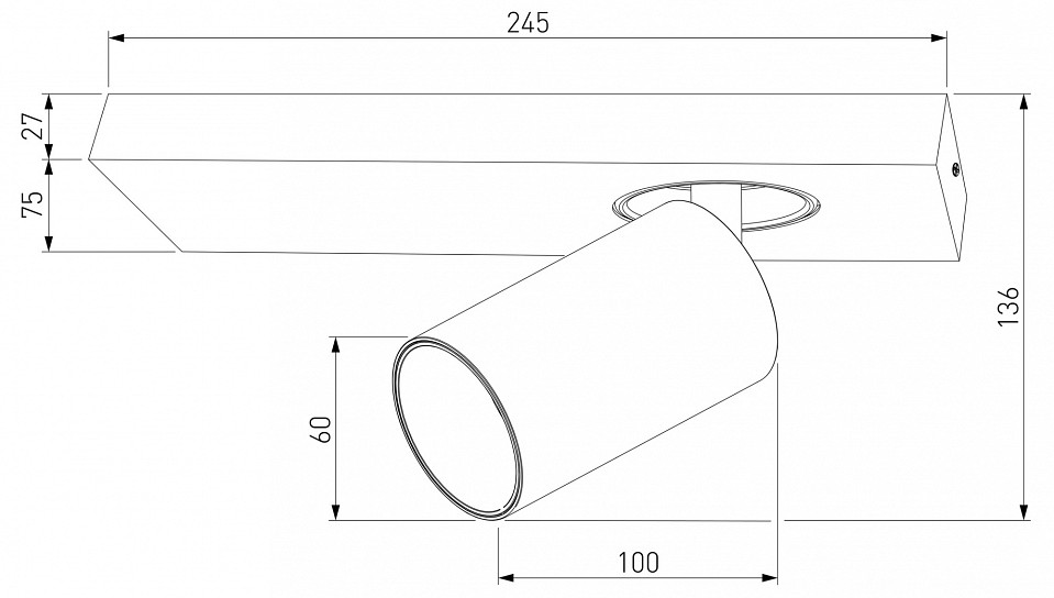 Спот eurosvet flank 20139/1 led белый
