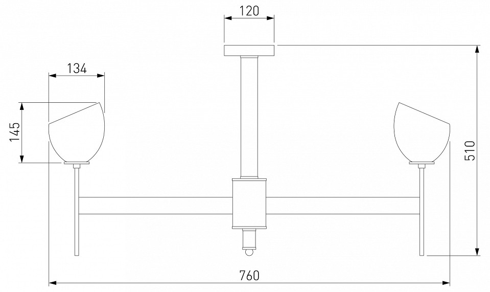 Люстра на штанге eurosvet arrista 60130/8 хром smart