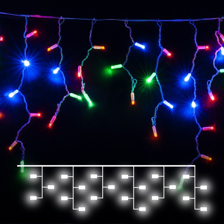 Бахрома световая eurosvet 100-101 100-101 мульти 3*0, 6м ip65