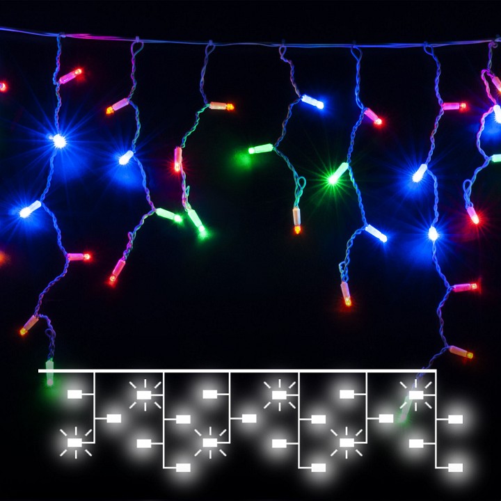 Бахрома световая eurosvet 100-101 100-101 мульти с эффектом мерцания 3*0, 6м ip65