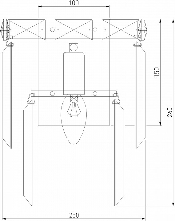 Накладной светильник eurosvet elegante 10130/1 золото/прозрачный хрусталь strotskis